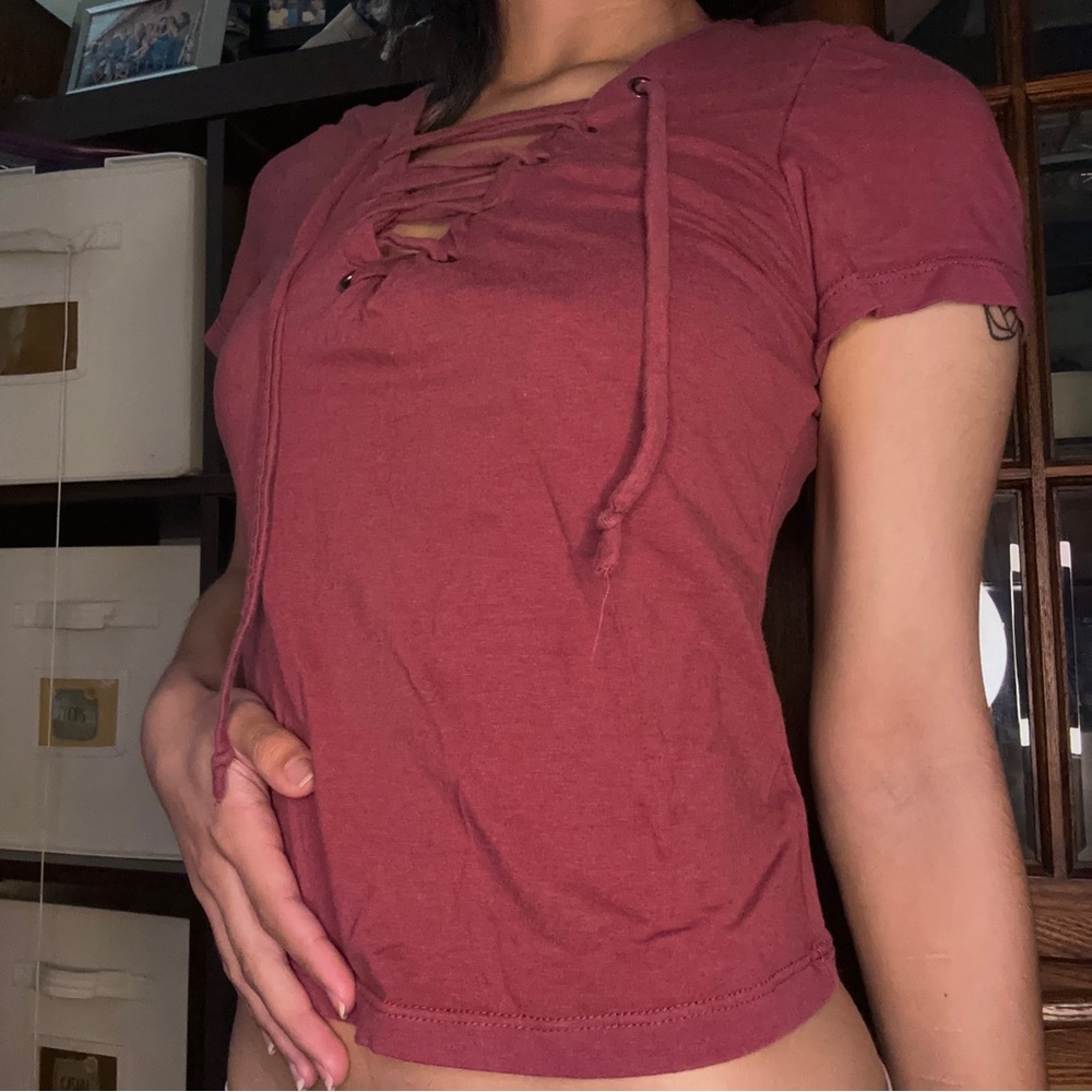 Active USA Lace Up Top